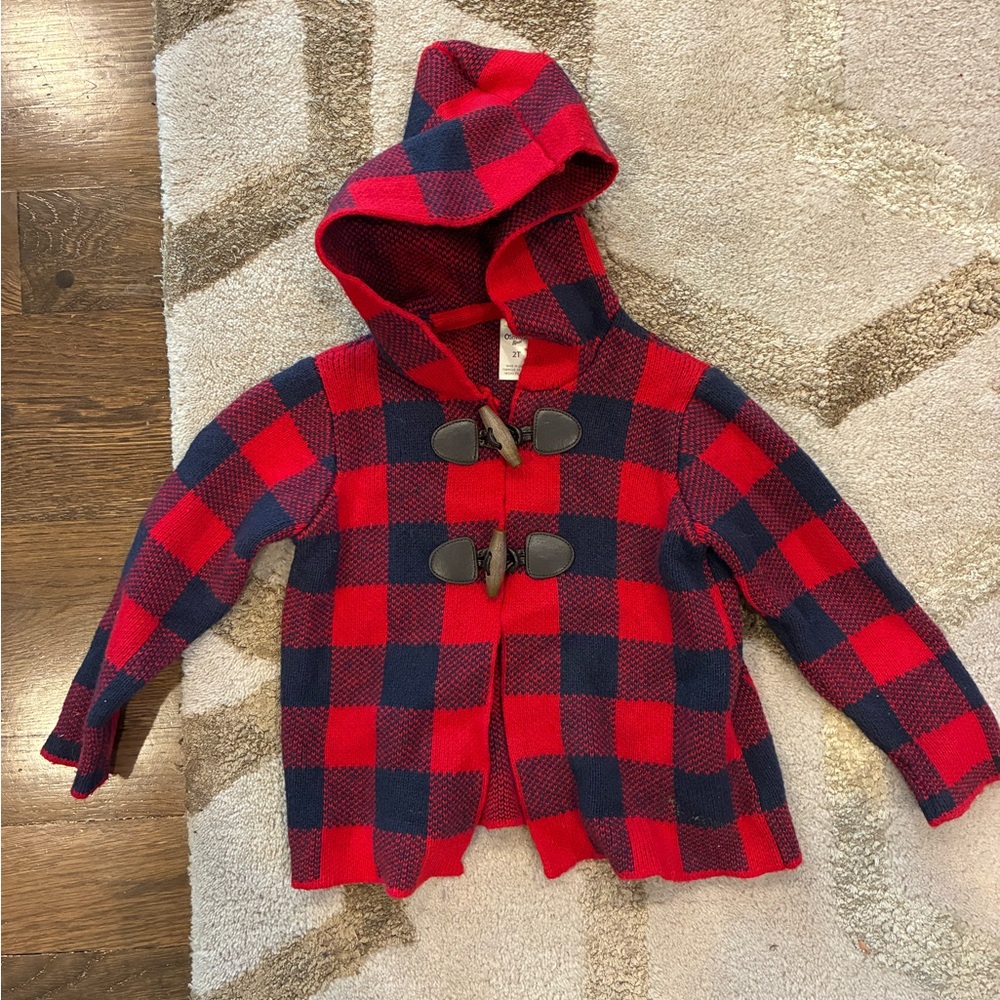 NWOT Oshkosh 2T Toggle Hooded Cardigan